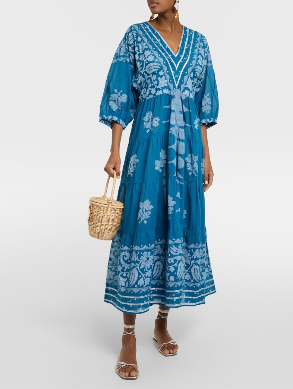 Worn Once! Juliet Dunn Dhaka Print Midi Dress
